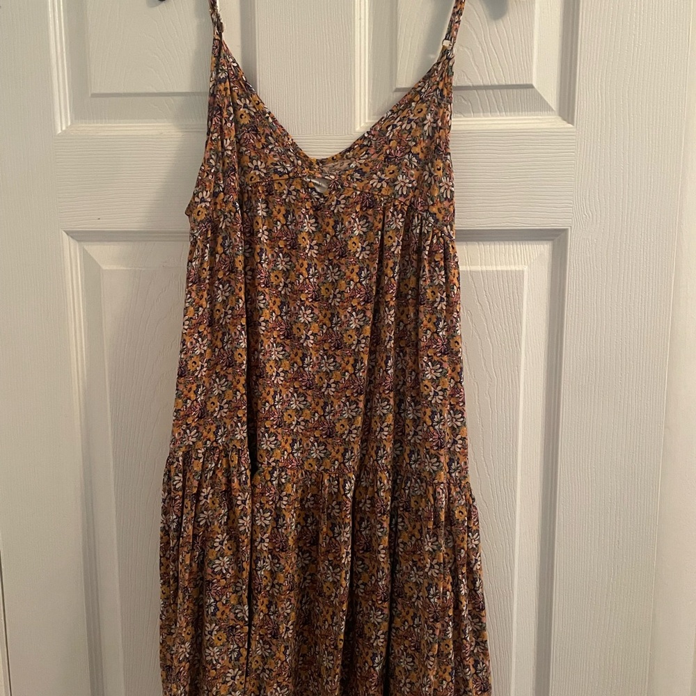 NATURAL LIFE Floral Mini Dress with Spaghetti Straps